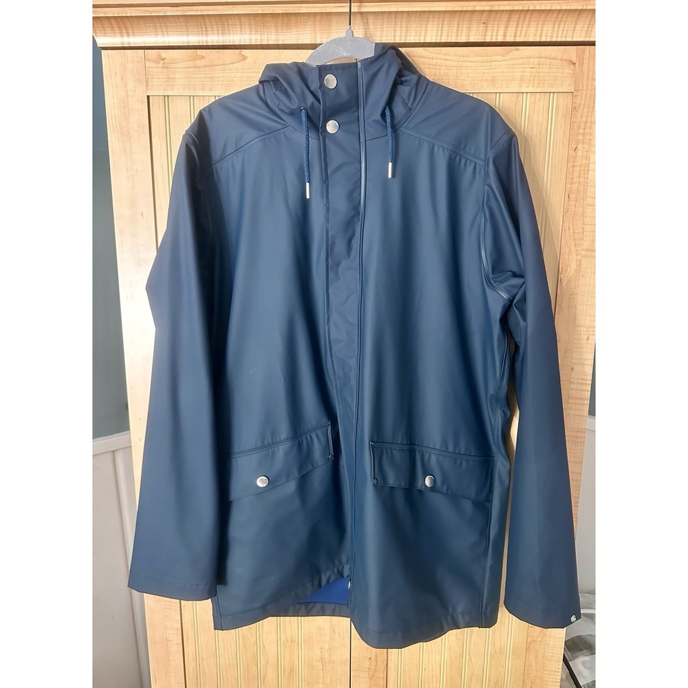 Helly Hansen Men's Navy Moss Rain Jacket Coat Size Medium